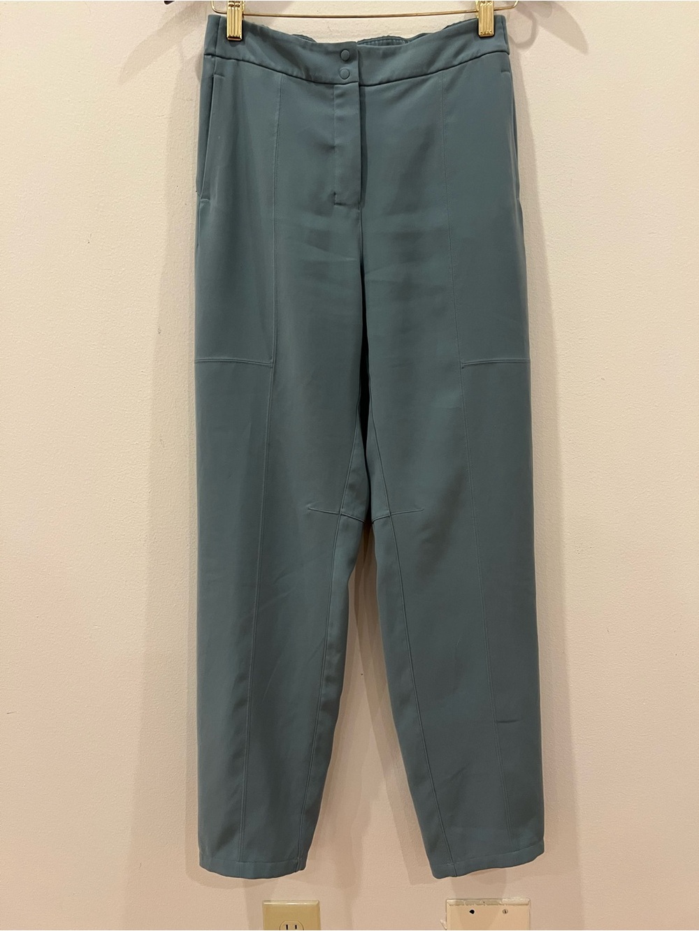 Lululemon Dynamic Days Pant Womens 27 Travel Woven Sage Green Quick Dry W5EIRS